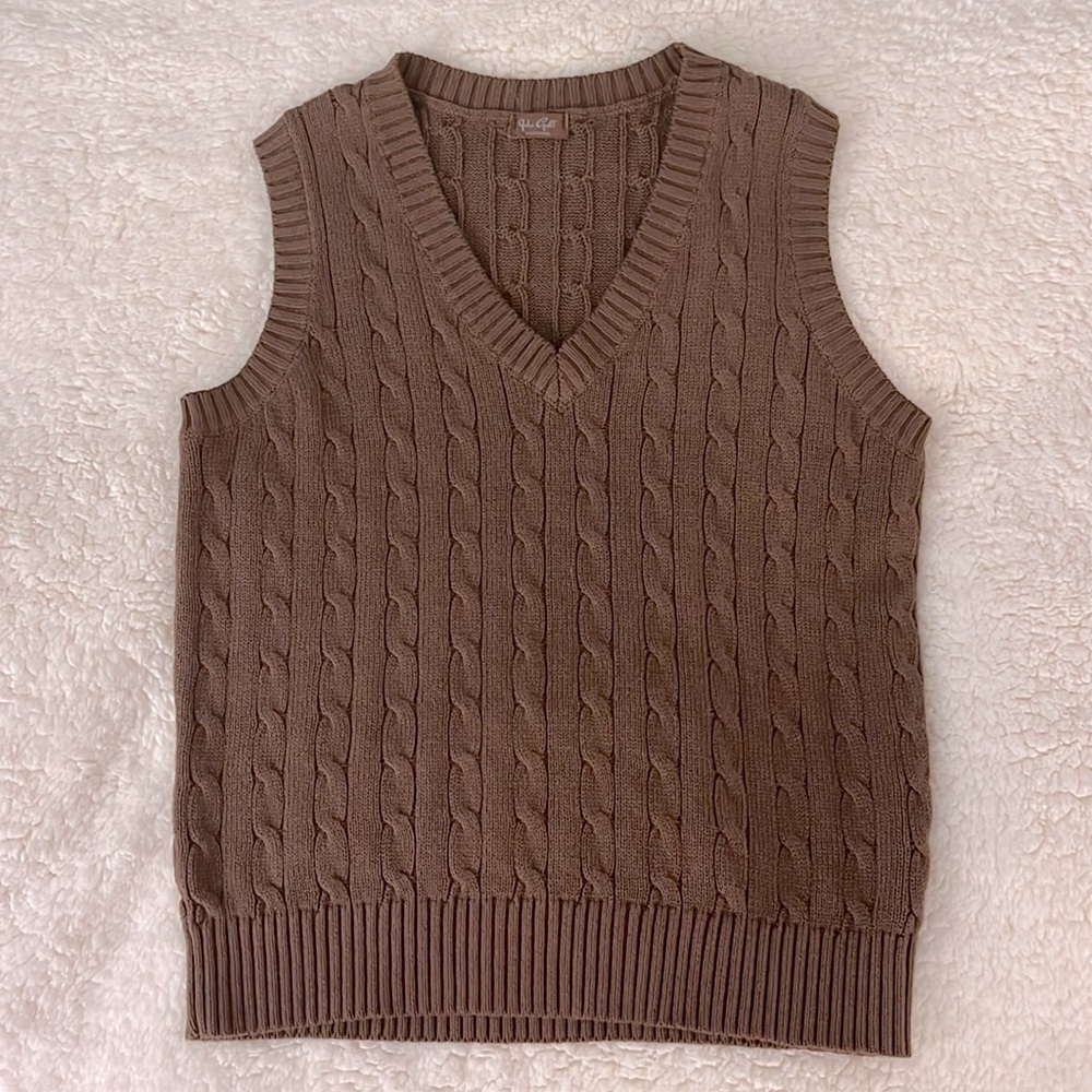 brown brandy sweater vest